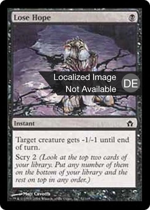 Die Hoffnung verlieren