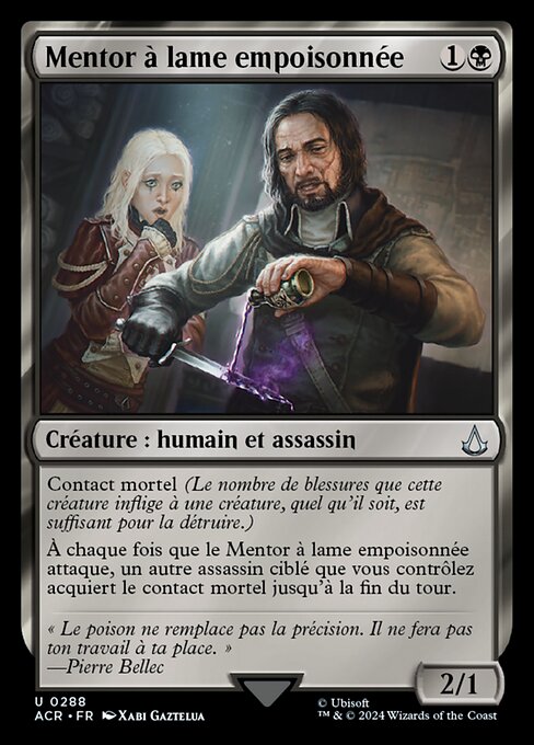 Mentor à lame empoisonnée