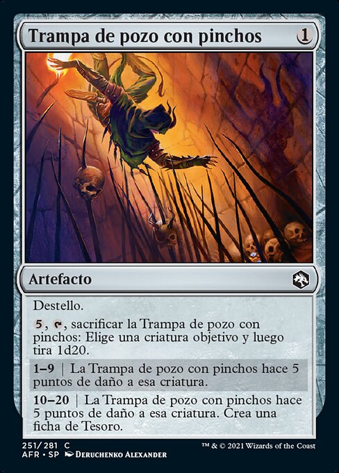 Trampa de pozo con pinchos