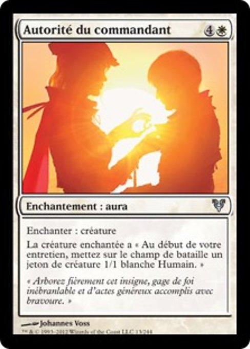 Autorité du commandant