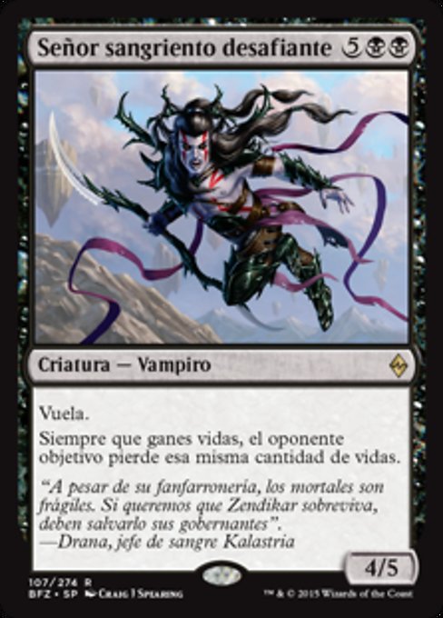 Señor sangriento desafiante