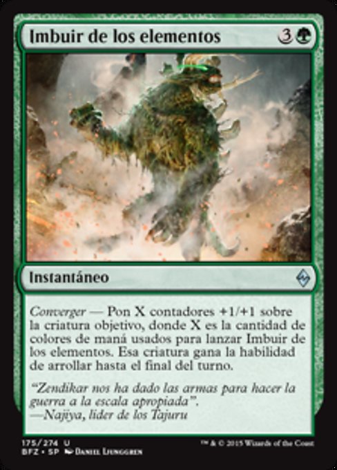 Imbuir de los elementos