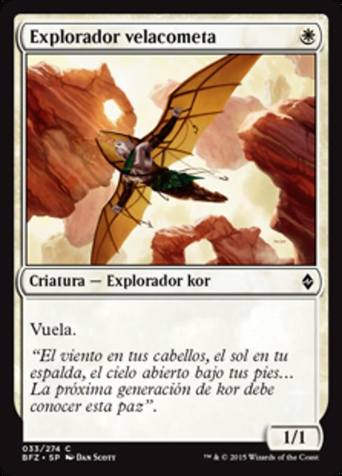 Explorador velacometa