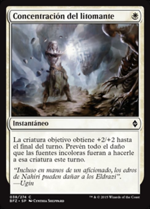 Concentración del litomante