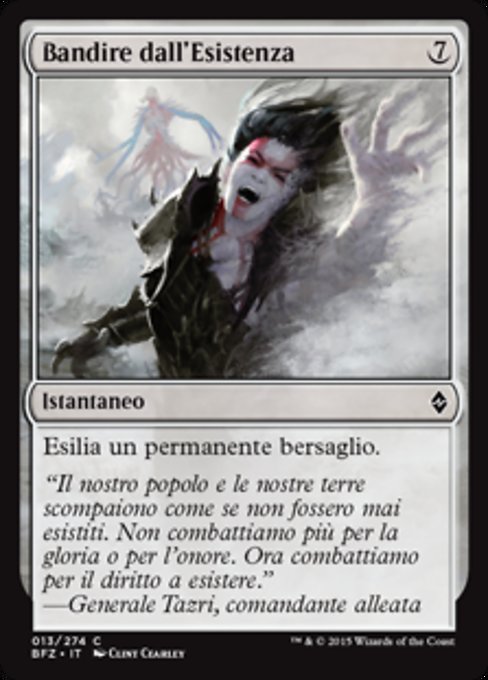 Bandire dall'Esistenza