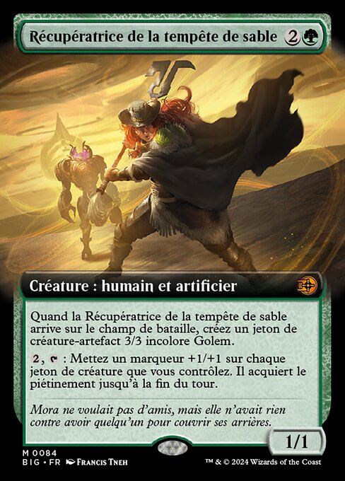 Récupératrice de la tempête de sable