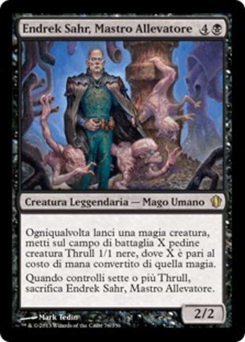 Endrek Sahr, Mastro Allevatore