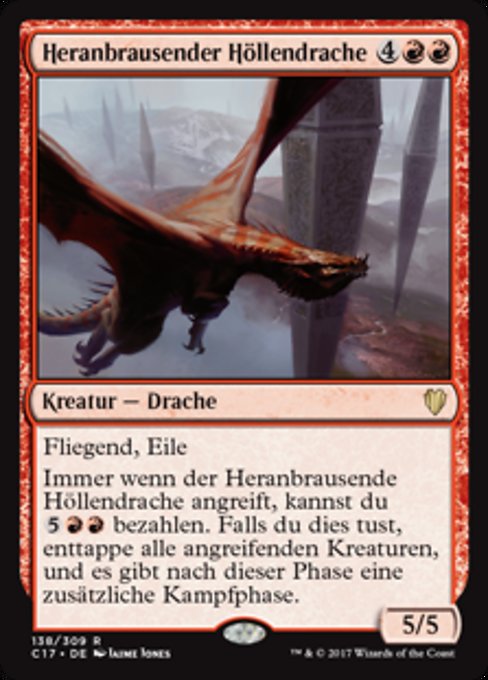 Heranbrausender Höllendrache