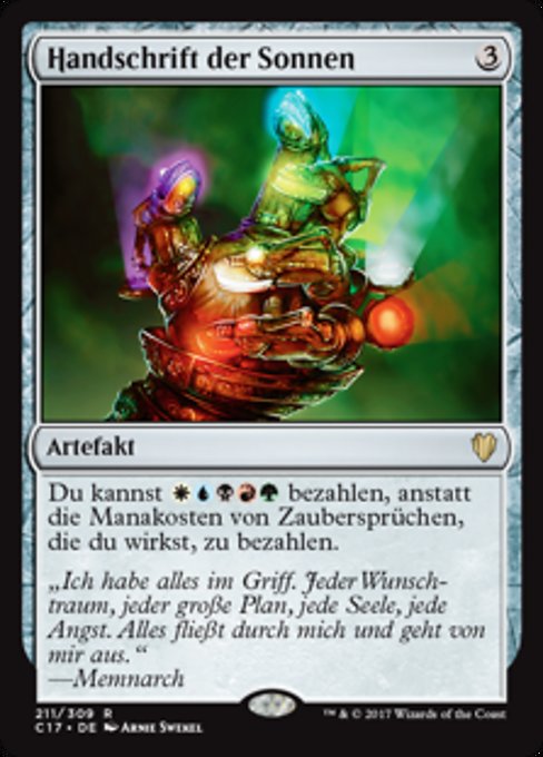 Handschrift der Sonnen