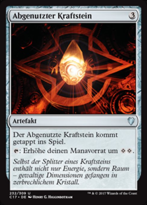 Abgenutzter Kraftstein