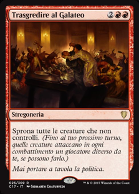 Trasgredire al Galateo