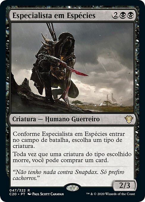 Especialista em Espécies