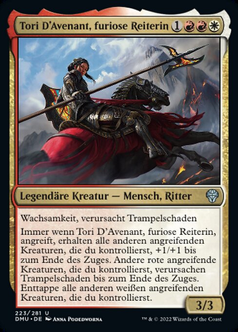 Tori D'Avenant, furiose Reiterin