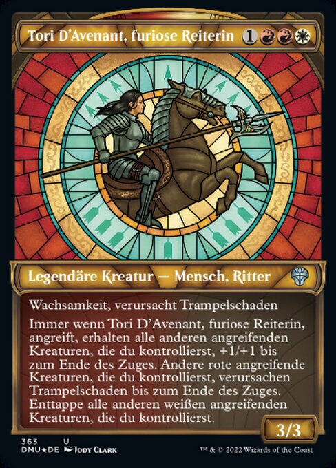 Tori D'Avenant, furiose Reiterin