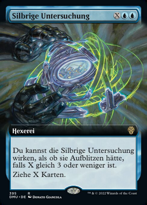 Silbrige Untersuchung