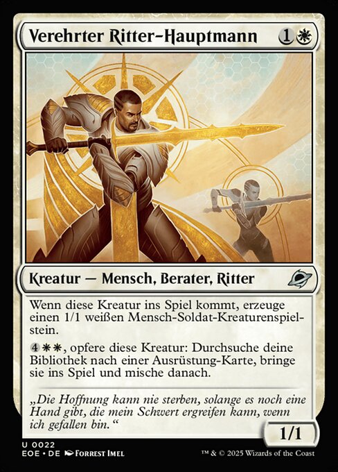 Verehrter Ritter-Hauptmann