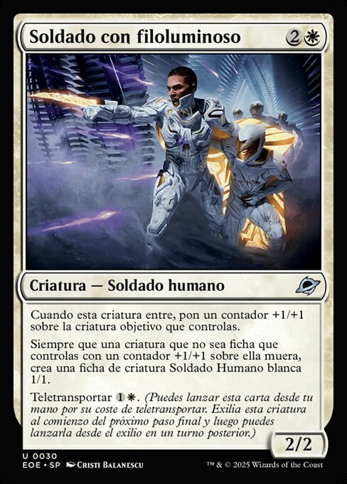 Soldado con filoluminoso