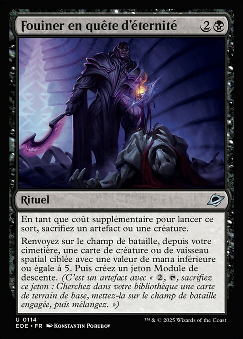 Fouiner en quête d'éternité