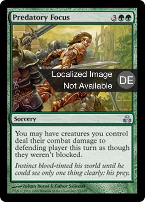 Konzentration auf die Beute