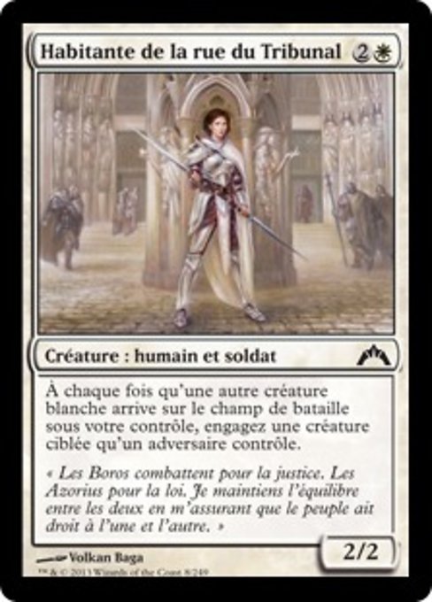 Habitante de la rue du Tribunal