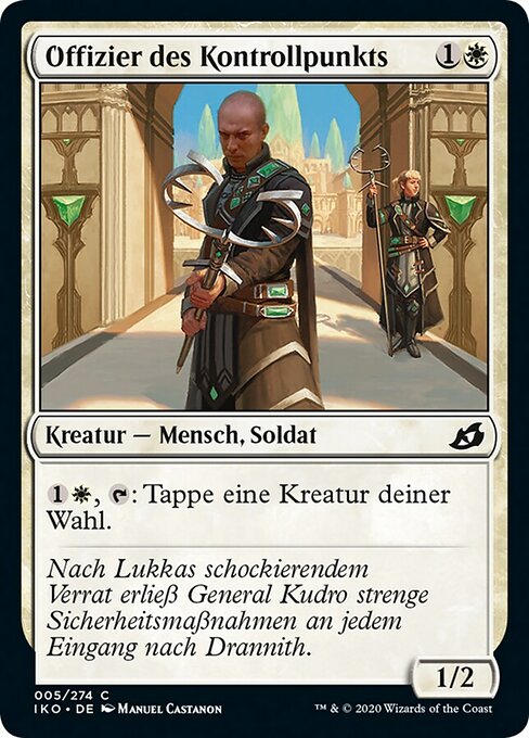 Offizier des Kontrollpunkts