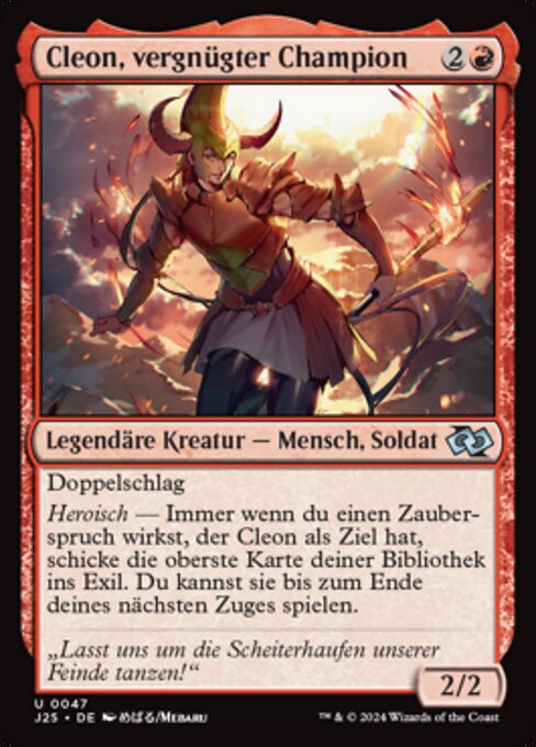 Cleon, Merry Champion