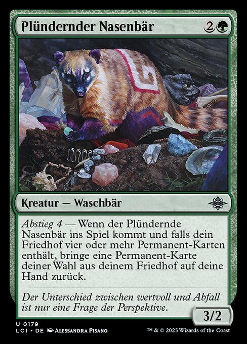 Plündernder Nasenbär