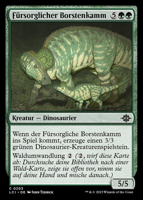 Fürsorglicher Borstenkamm