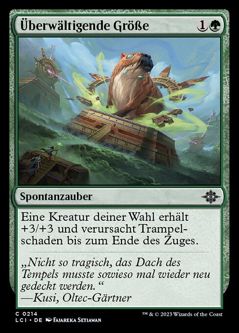 Überwältigende Größe