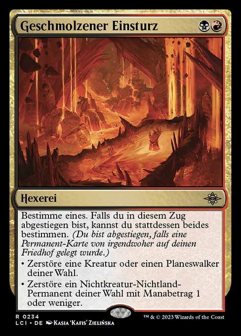 Geschmolzener Einsturz