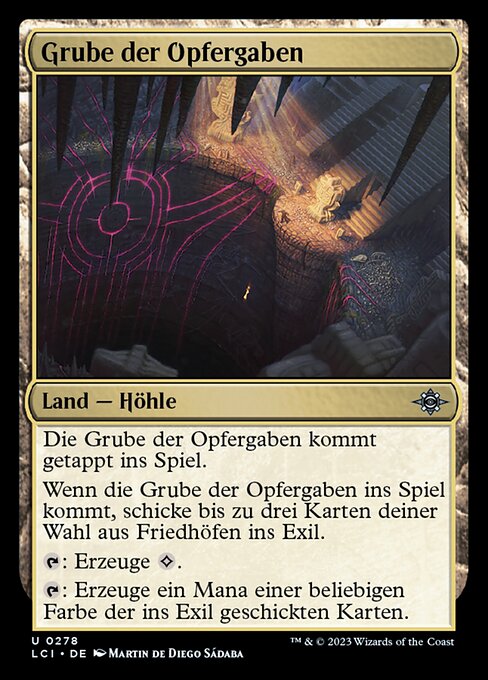 Grube der Opfergaben