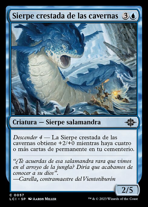 Sierpe crestada de las cavernas