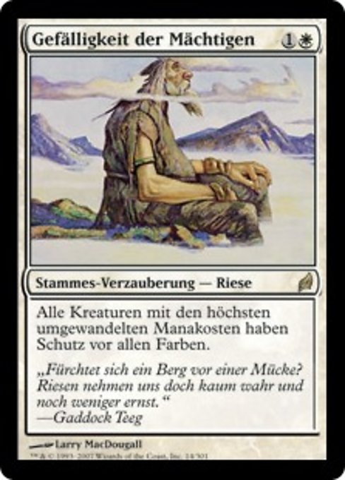 Gefälligkeit der Mächtigen