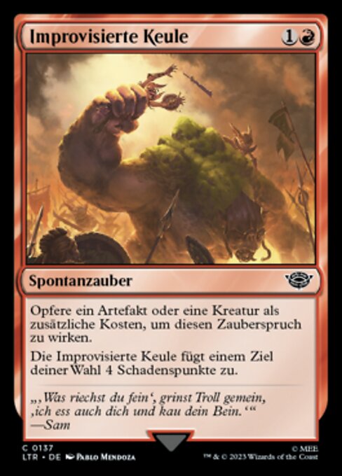 Improvisierte Keule