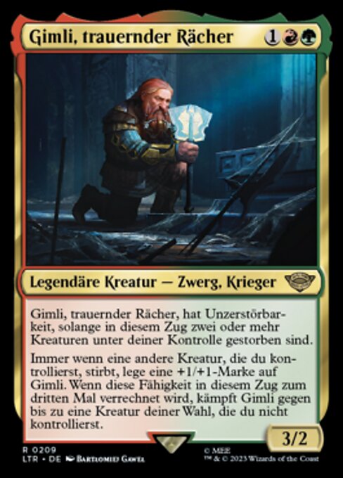 Gimli, trauernder Rächer