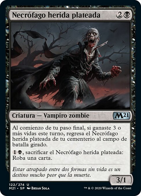 Necrófago herida plateada