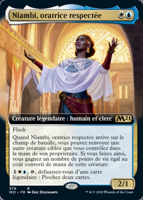 Niambi, oratrice respectée