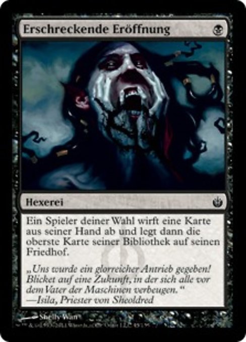 Erschreckende Eröffnung