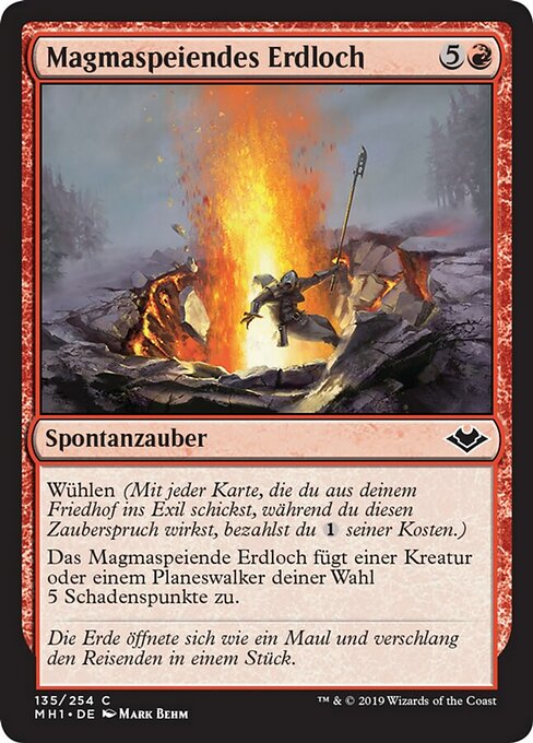 Magmaspeiendes Erdloch