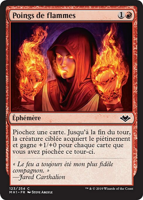 Poings de flammes