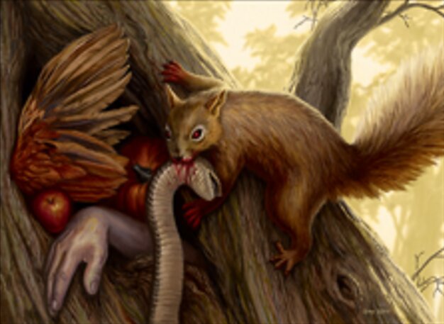 Écureuil affamé