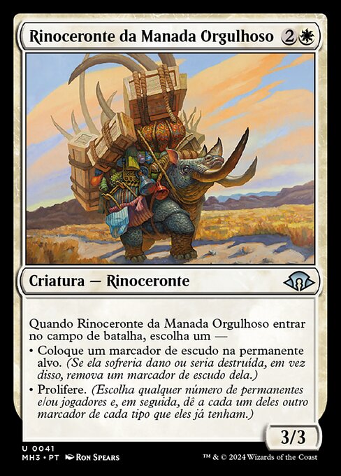 Rinoceronte da Manada Orgulhoso