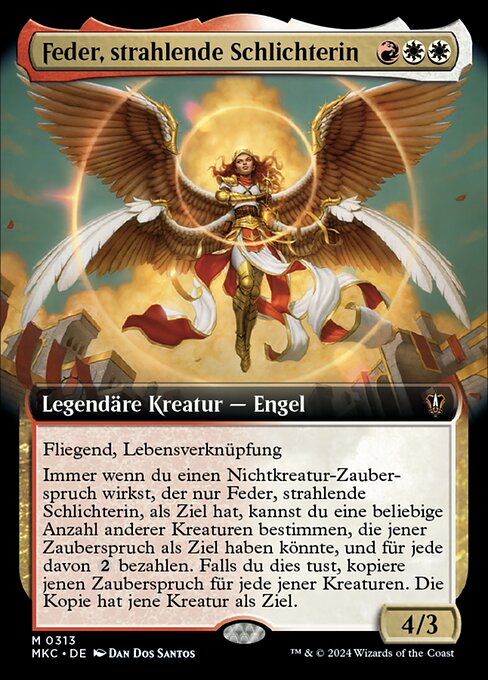 Feder, strahlende Schlichterin