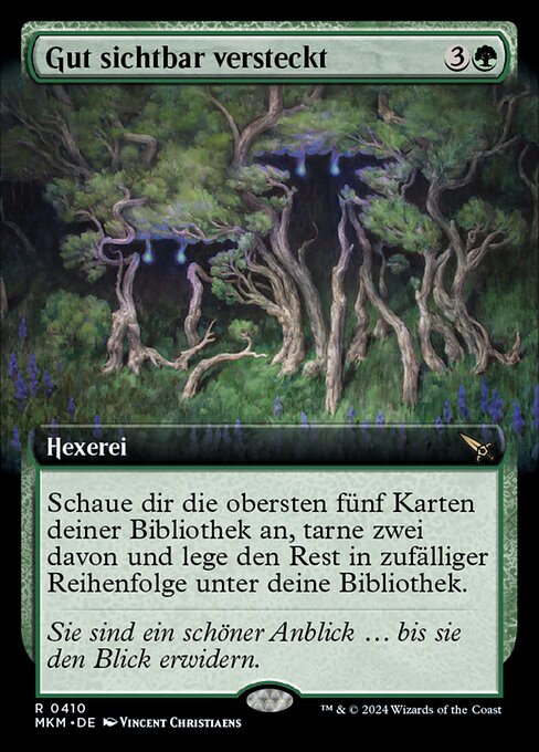 Gut sichtbar versteckt