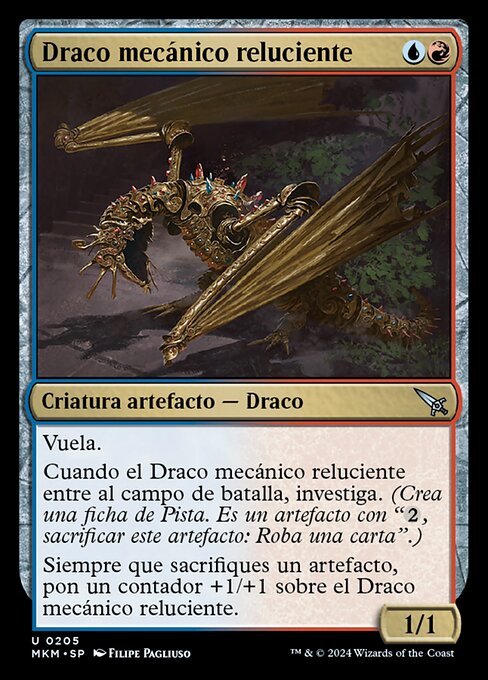 Draco mecánico reluciente