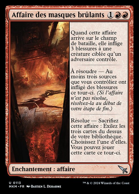 Affaire des masques brûlants