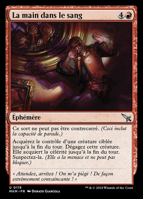 La main dans le sang