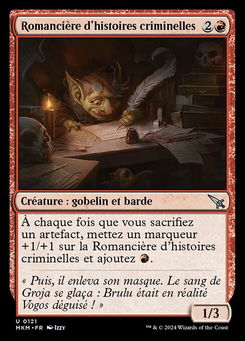 Romancière d'histoires criminelles