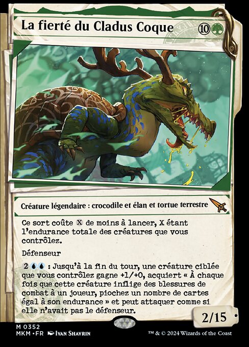 La fierté du Cladus Coque