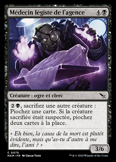 Médecin légiste de l'agence